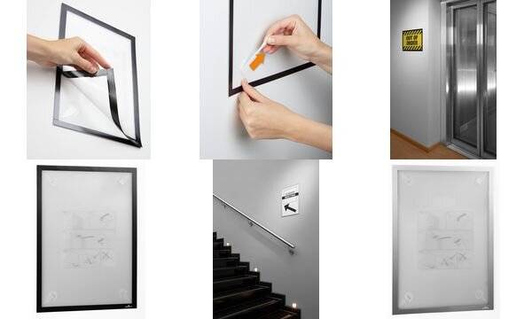 Duurzaam Duraframe-behang A3-infoframe zwart-9