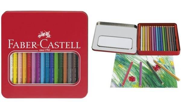 FABER-CASTELL Kleurpotlood Jumbo Grip 16-pack metalen etui-4