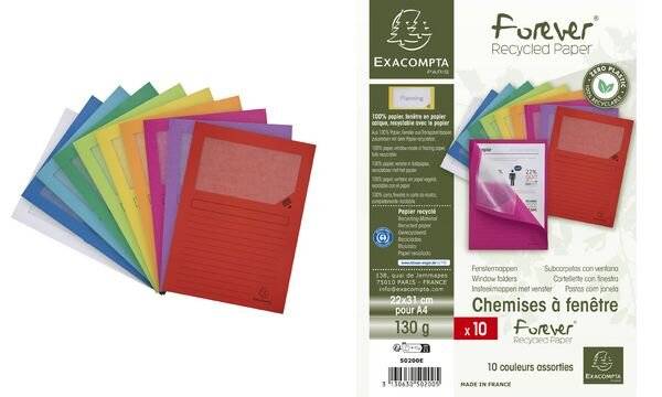 Exacompta 3130630501084 Exacompta - Venstermap forever l-model 120gr roze-5