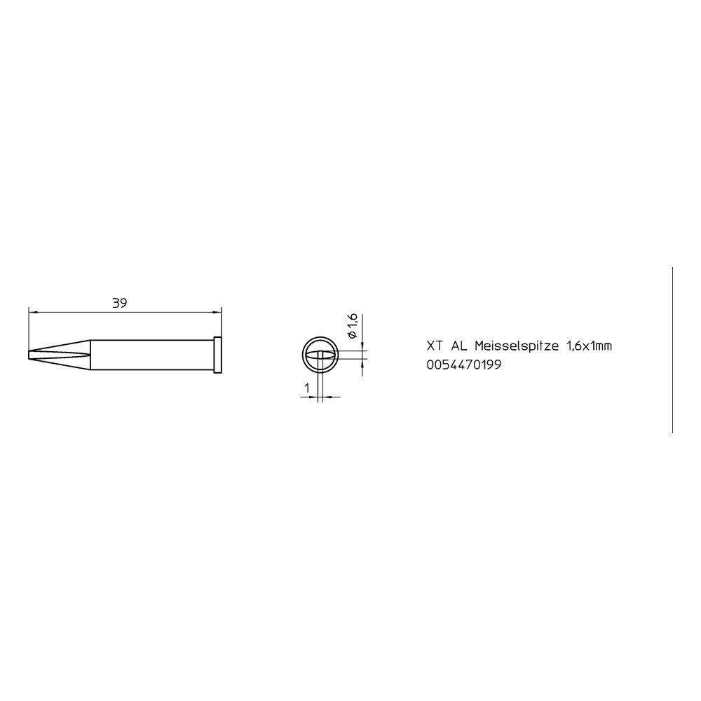 Soldeerstift XT-B, beitelvormig, 2,4 x 0,8 mm-1