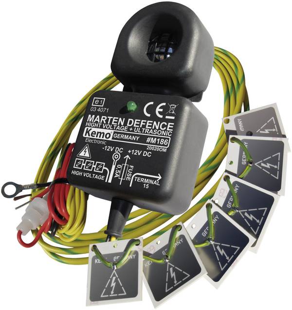 Kemo M186 Marterverschrikker Met flitslicht, Met hoogspanningsplaatjes 12 V 1 stuk(s)