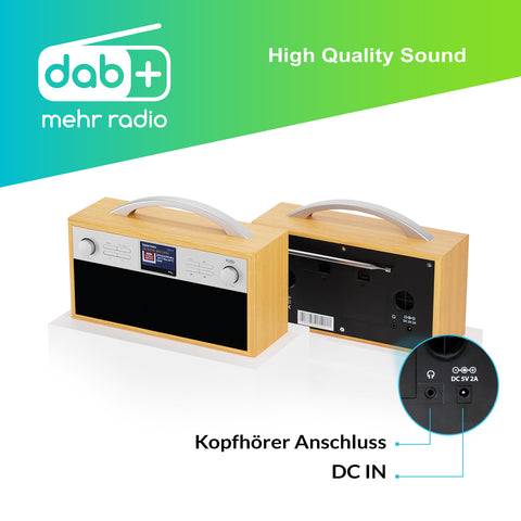 Xoro XOR400900 Radio, Internet, Digitaal, Zwart, Zilver, Hout-1