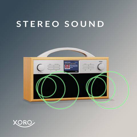 Xoro XOR400900 Radio, Internet, Digitaal, Zwart, Zilver, Hout-2