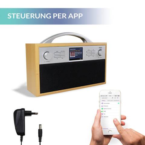 Xoro XOR400900 Radio, Internet, Digitaal, Zwart, Zilver, Hout-4