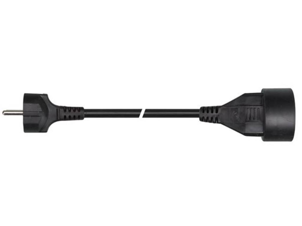 Perel Verlengkabel, H05VV-F 3G1.5, 5 m, 16 A/230 V, 3500 W, type E/F, voor binnen, pvc, zwart-2