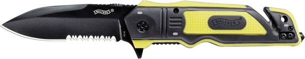 Walther Zakmes Rescue Knife Zwart, Geel