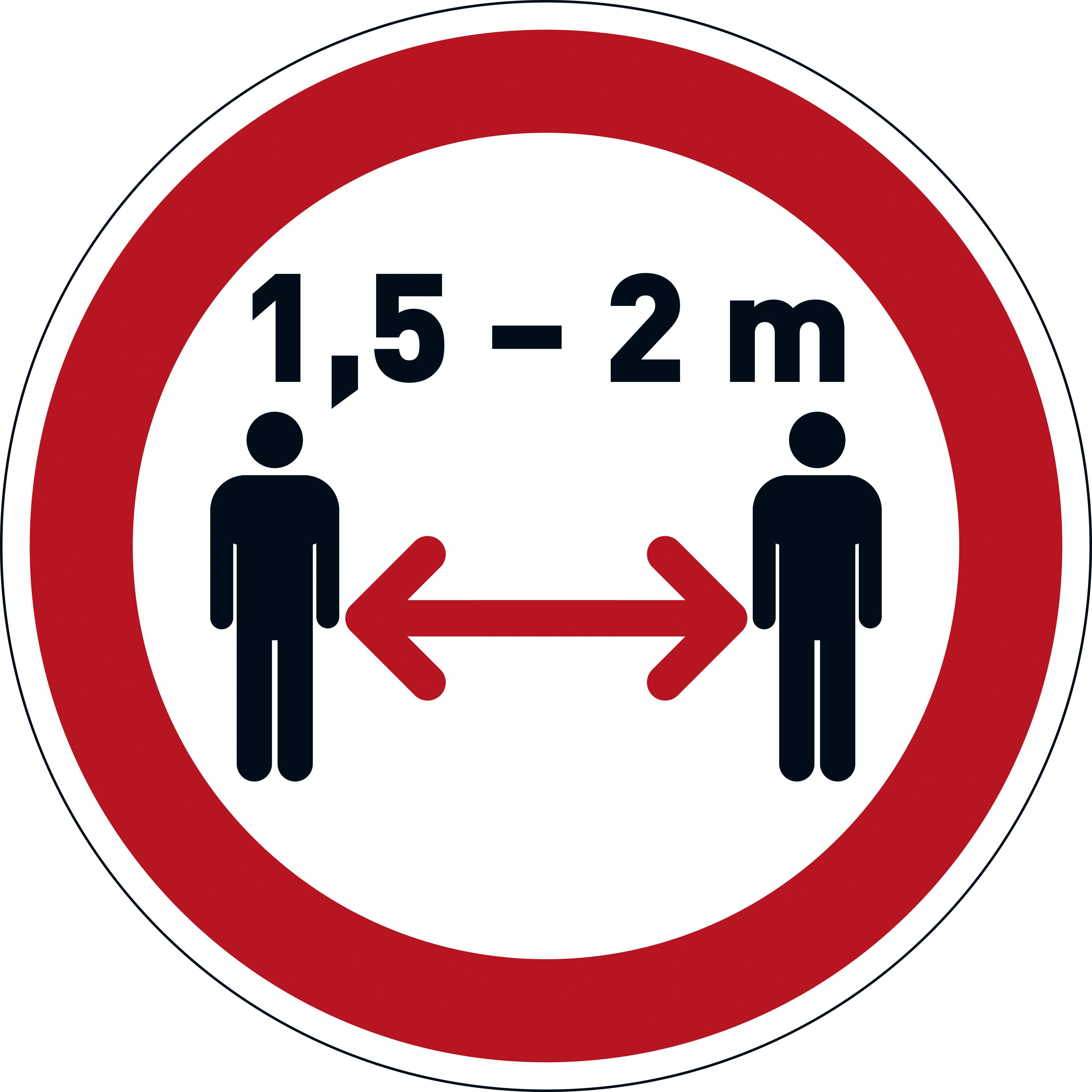 Durable vloersticker - 1,5/2 m afstand bewaren - 43 cm-1