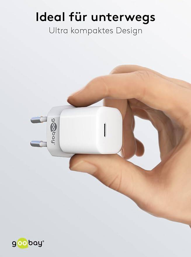 Goobay USB-C™ PD (Power Delivery) snellader nano (30 W) wit - geschikt voor apparaten met USB-C™ (Power Delivery)...-5