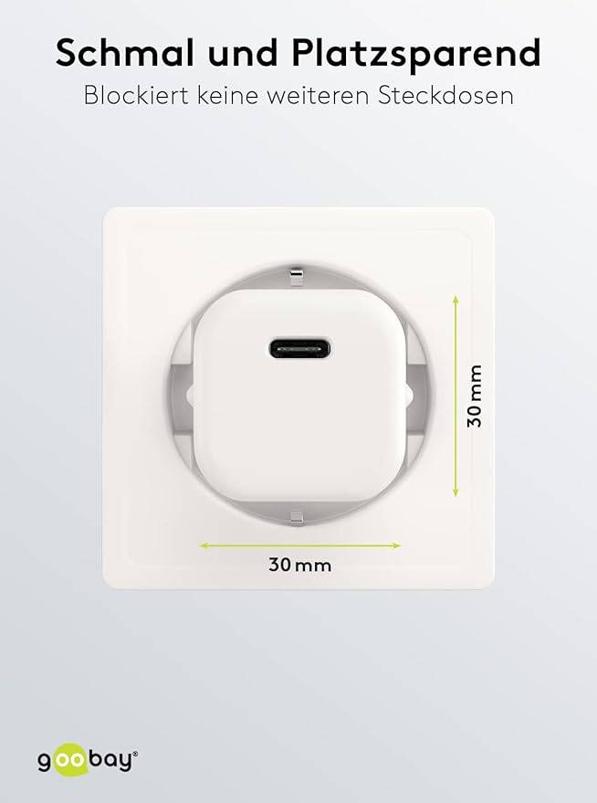 Goobay USB-C™ PD (Power Delivery) snellader nano (30 W) wit - geschikt voor apparaten met USB-C™ (Power Delivery)...-3