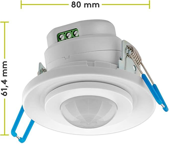 Goobay PIR bewegingssensor - 8m bereik - inbouw plafond / wit-2