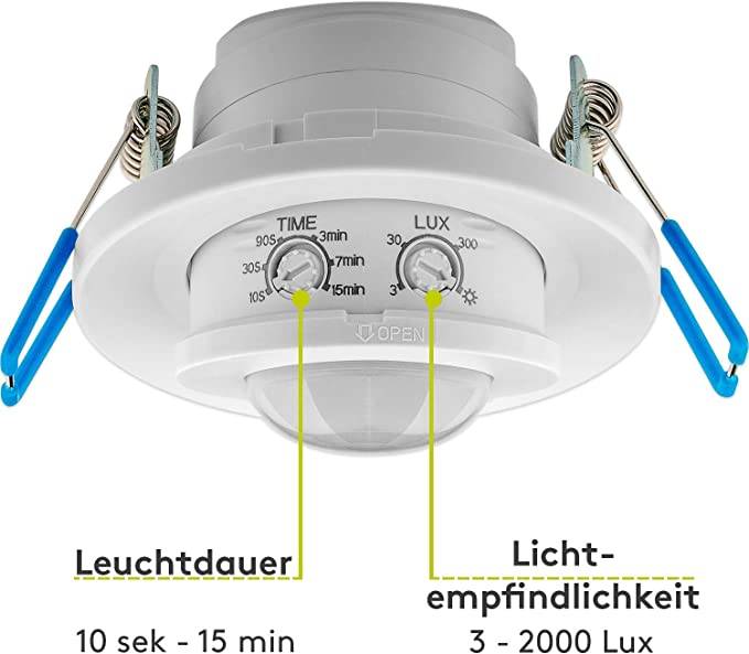 Goobay PIR bewegingssensor - 8m bereik - inbouw plafond / wit-3