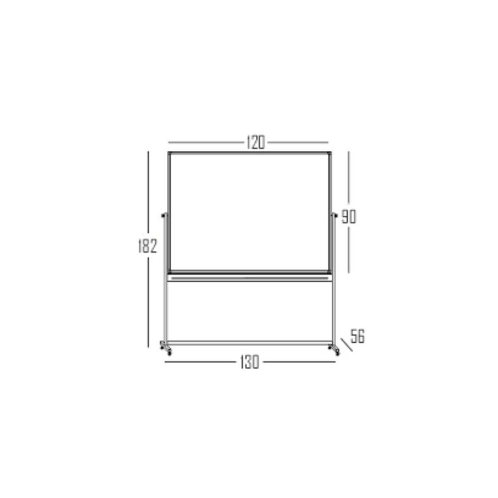 Whiteboard Verrijdbaar - Dubbelzijdig - 90x120 cm-3