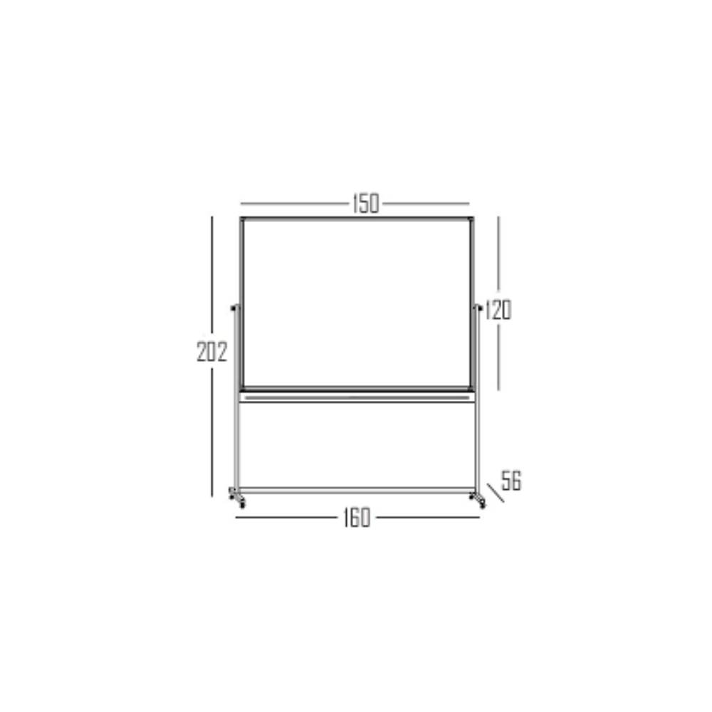 Whiteboard Verrijdbaar - Dubbelzijdig - 120x150 cm-3