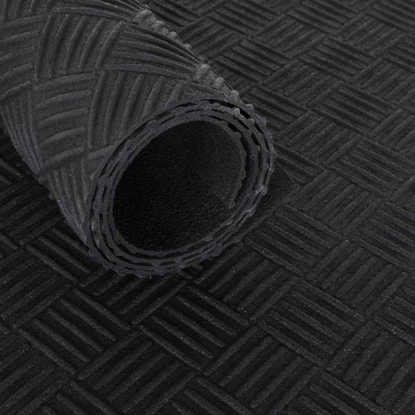 Gerecyclede rubbermat op rol - Traanplaat 3mm Breedte 120cm - Verkocht per strekkende meter
