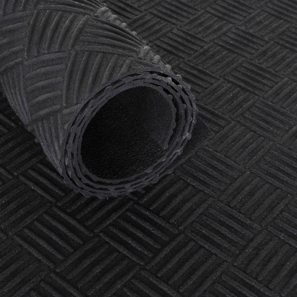 Gerecyclede rubbermat op rol - Traanplaat 3mm Breedte 120cm - Verkocht per strekkende meter-0