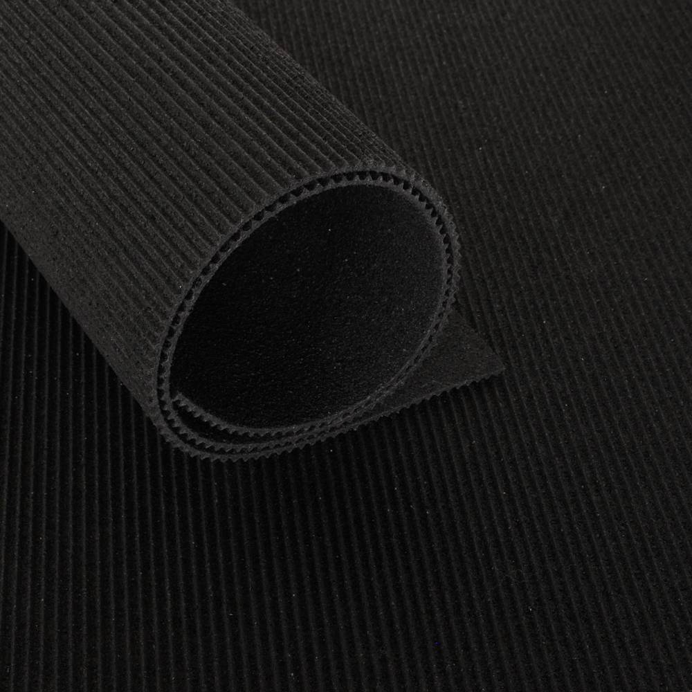Gerecyclede rubbermat op rol - Fijne ribbel 3mm Breedte 120cm - Verkocht per strekkende meter-0