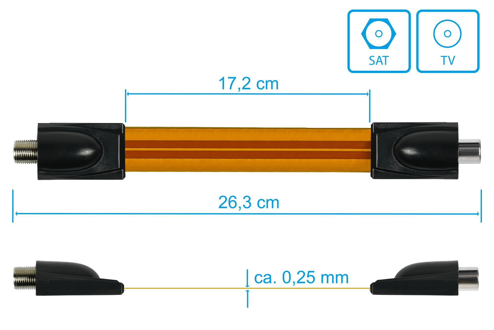 Goede verbindingen SAT/TV raamdoorvoer transparant 26,3 cm-2