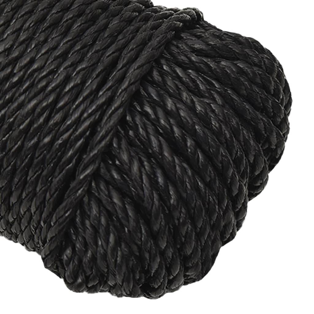 vidaXL - Werktouw - 6 - mm - 250 - m - polypropeen - zwart-3