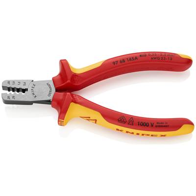 Knipex KNIPEX 97 68 145 A Krimptang  Adereindhulzen 0.25 tot 2.5 mm²   