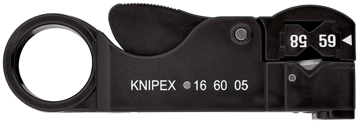KNIPEX KNP.166005 Isolatiestripper; Kabel: coax; 105mm - 1 stuk-0