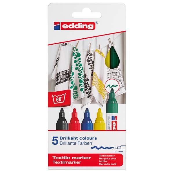 Viltstift edding 4500 textiel rond 2-3mm basis assorti