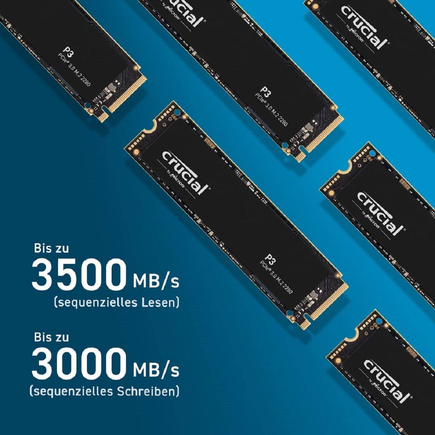 SSD 1TB Crucial M.2 (2280) P3 NVMe PCIe interne detailhandel-1