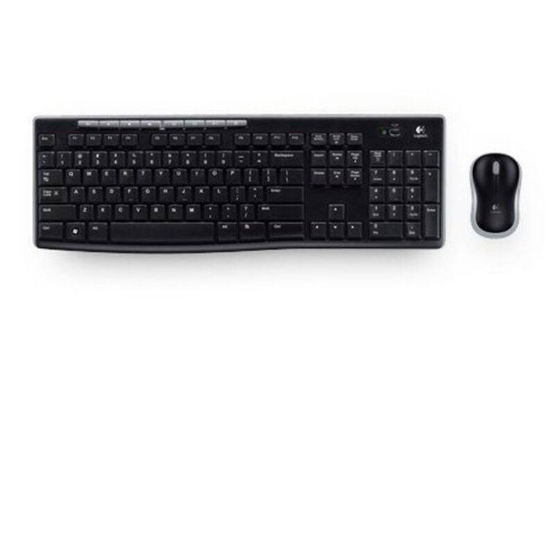 Logitech Wireless Combo MK270 Toetsenbord en muis - Spaans - USB Draadloos RF 2,40 GHz Toetsenbord - USB Draadloos RF Mu-1