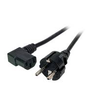 EFB-voedingskabel beschermingscontact 180°-C13 90°, zwart, 3,0 m, 3x1,00 mm-0