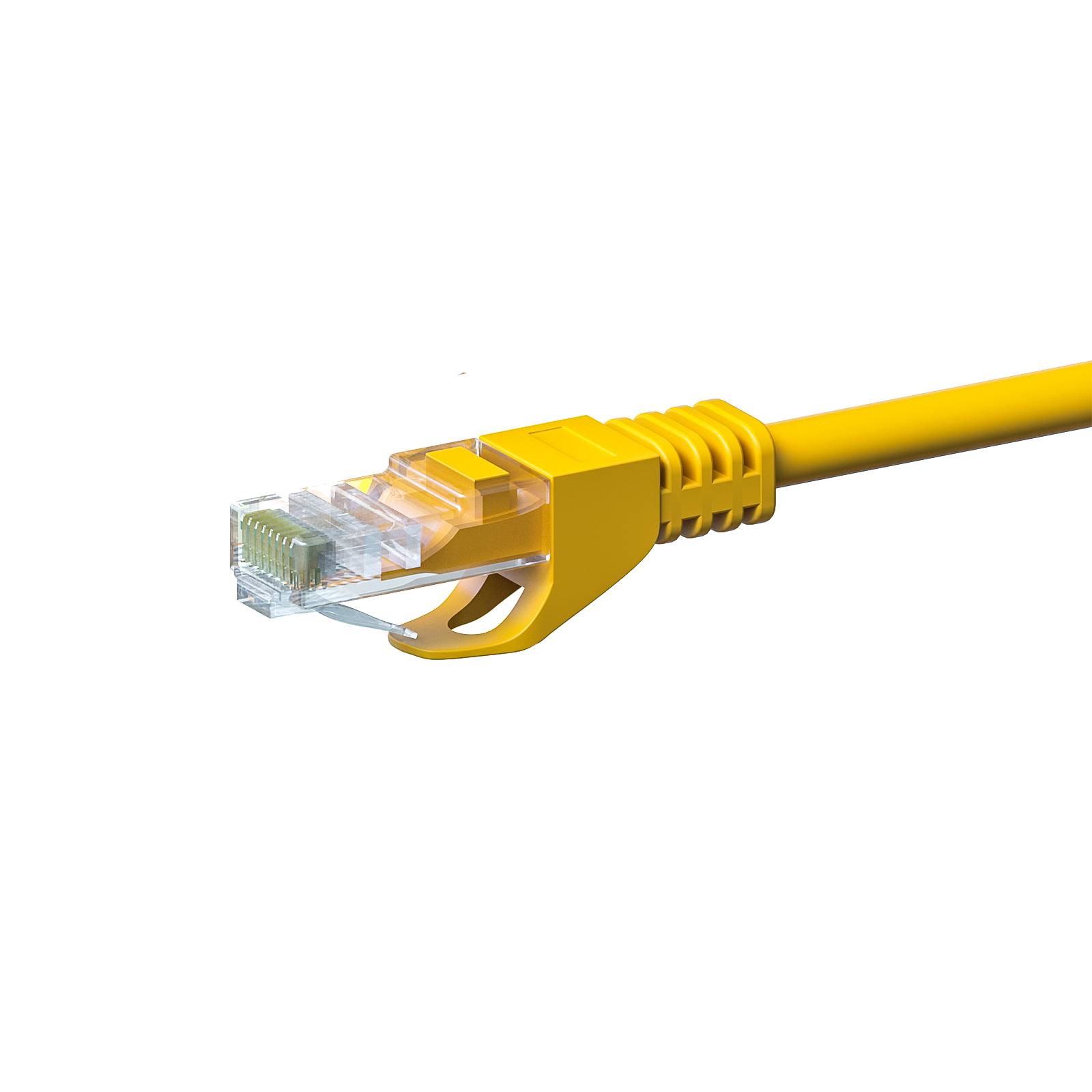 Danicom - CAT5e UTP netwerkkabel, patchkabel 0,50m geel - CCA-1