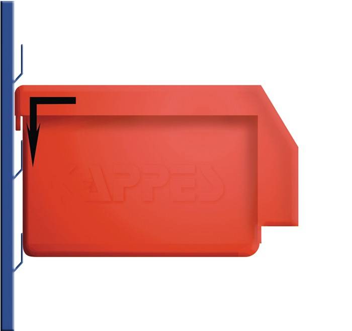 Magazijnbak L160xB105xH75mm PE blauw KAPPES-3