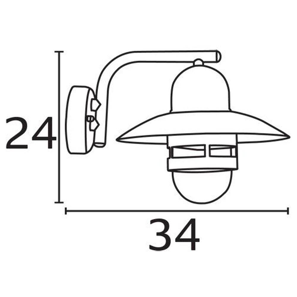 Nordlux Nibe 24981030 Buitenlamp (wand) E27 Koper-1