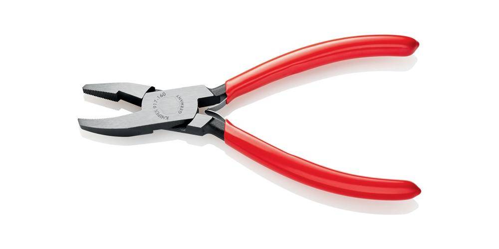 Knipex Glaskruimeltang | zwart geatramenteerd | met kunststof bekleed | 160 mm | 91 71 160 - 9171160-1