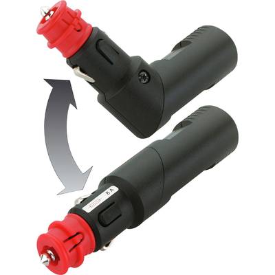 ProCar Winkelb.Sicherheits-Unistecker 8A/6-24V Universele veiligheidsstekker (omknikbaar) met boorgat voor 3 mm LED Stro