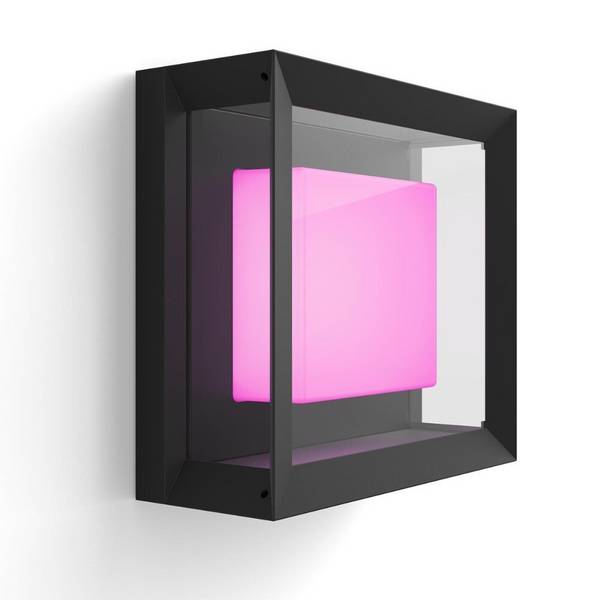 Philips Hue Econic vierkante LED wandlamp zwart