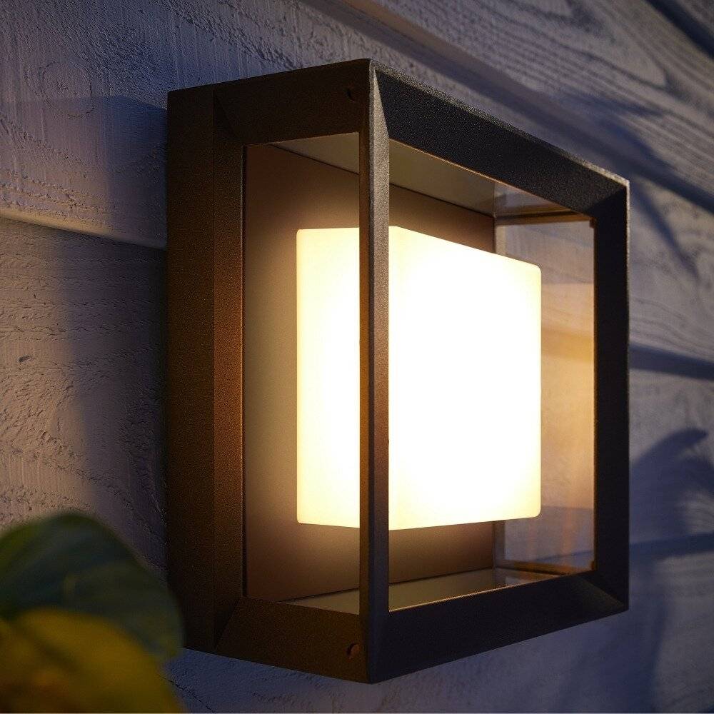 Philips Hue Econic vierkante LED wandlamp zwart-3
