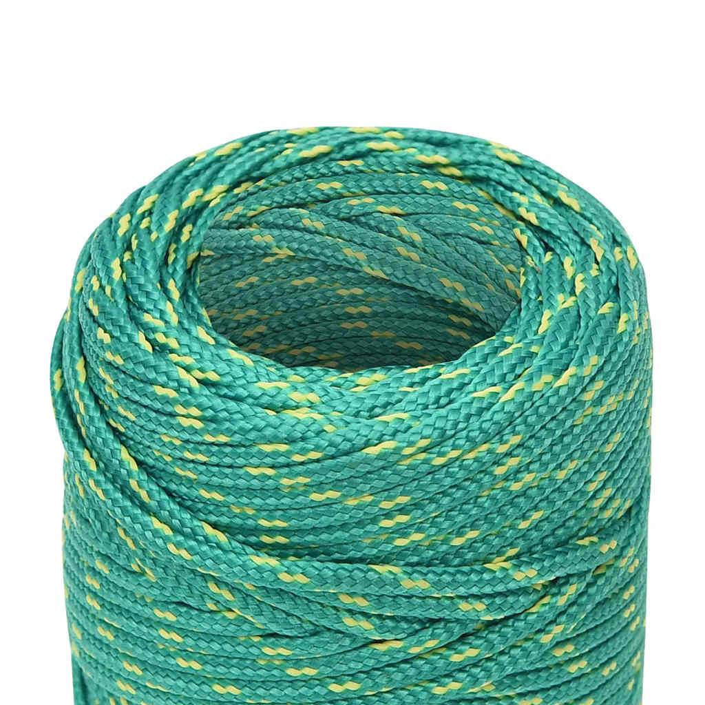 vidaXL - Boottouw - 2 - mm - 500 - m - polypropyleen - groen-1