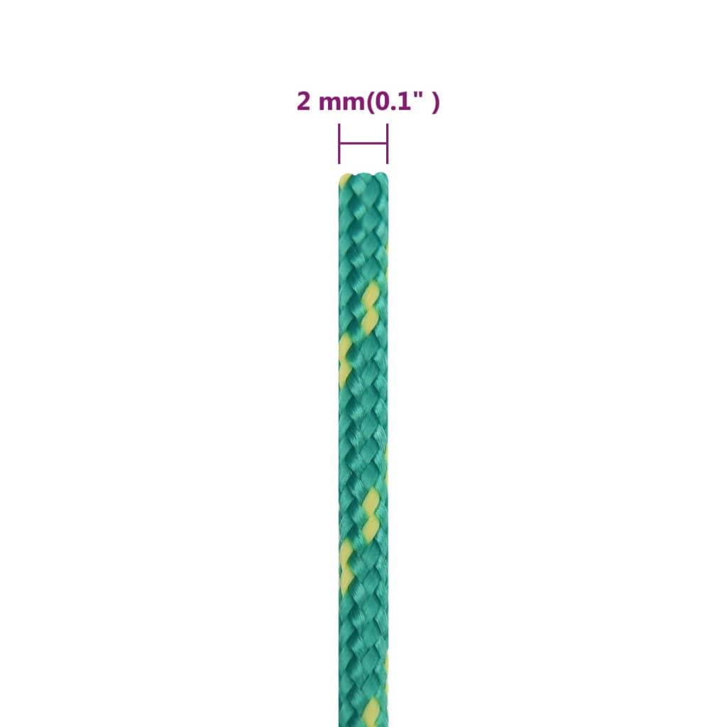 vidaXL - Boottouw - 2 - mm - 500 - m - polypropyleen - groen-2
