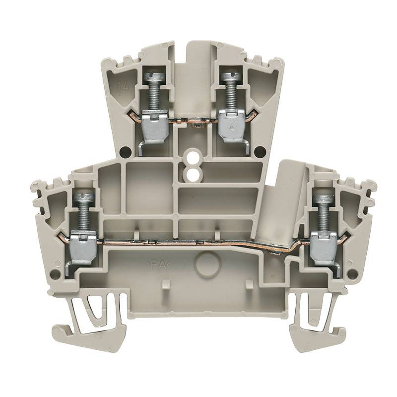 WDK 2.5 schroefdraadklemmenblok 2-traps beige-1