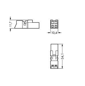 Plug 2-pole Cod. A white