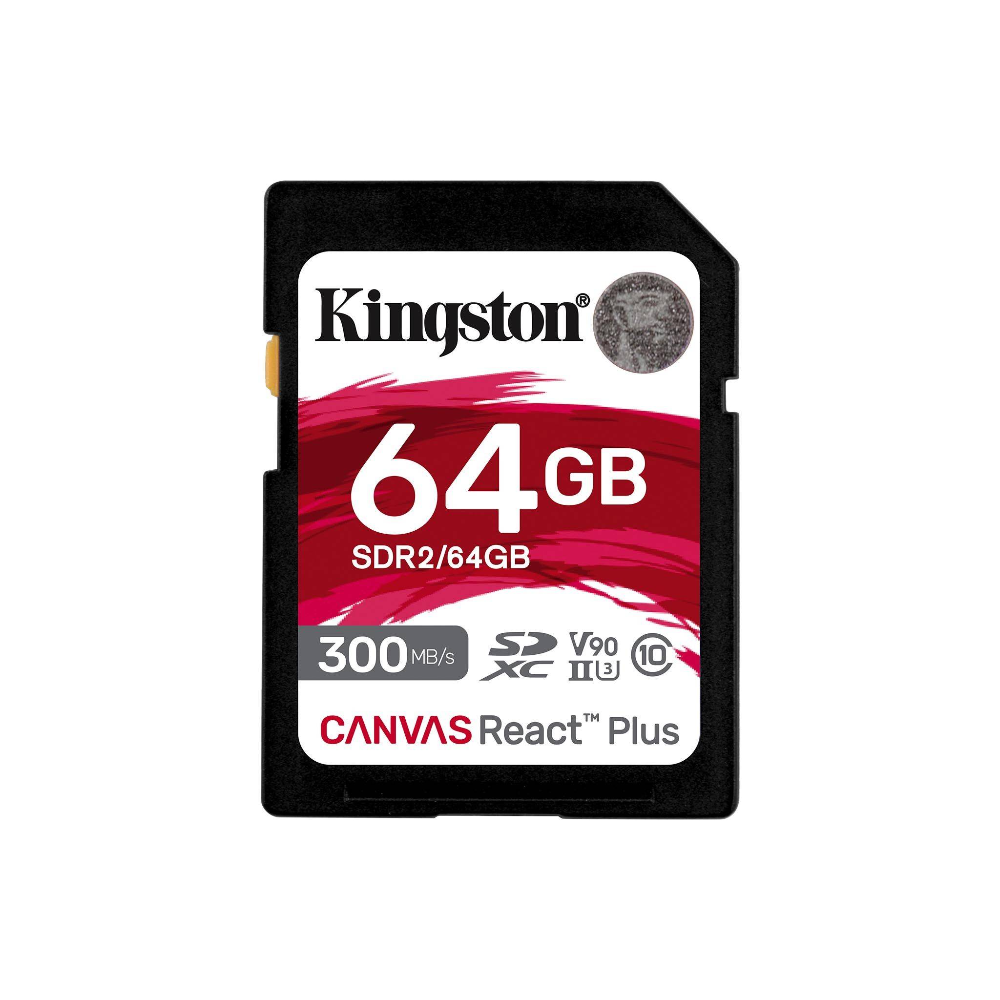 KINGSTON TECHNOLOGY SDR2/64GB Geheugenstick; SDXC; 64GB; UHS II U3 V90; R: 300MB/s; W: 260MB/s - 1 stuk-0