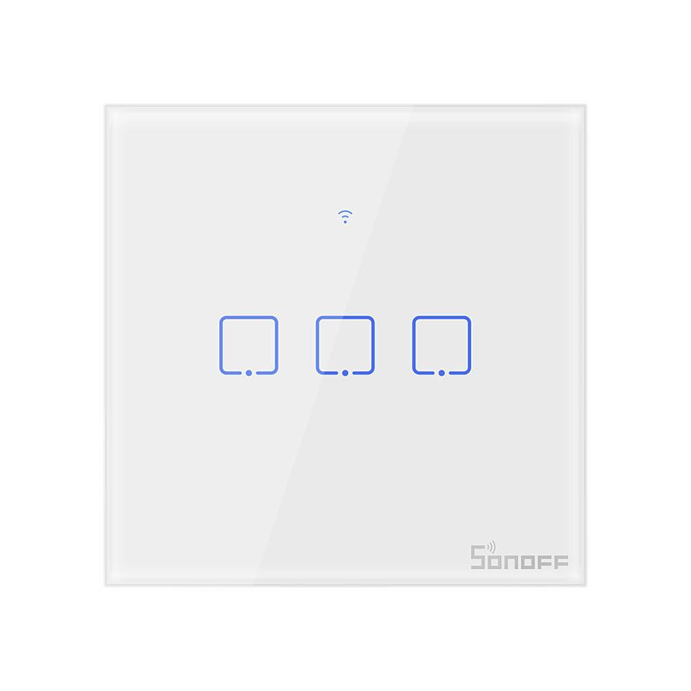 SONOFF T0EU3C-TX Aanraakschakelaar; in de installatiedoos; 100÷240VAC; TX; wit - 1 stuk-0