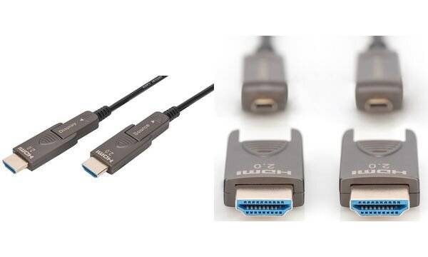 DIGITUS HDMI AOC Hybride glasvezelkabel 4K verwijderbaar 30m zwart-3