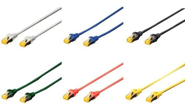 Digitus DK-1644-A-010-10 RJ45 Netwerkkabel, patchkabel CAT 6A S/FTP 1.00 m Grijs 10 stuk(s)-2