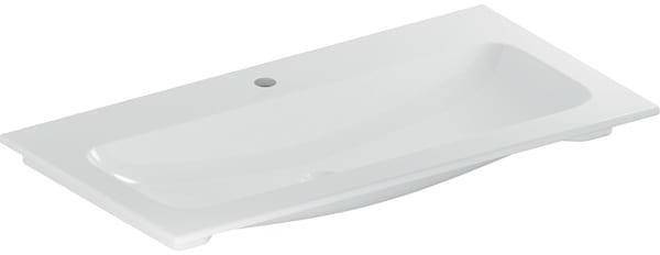 Geberit iCon meubelwastafel slim rim 90x48cm m/kraangat z/ol wit-0
