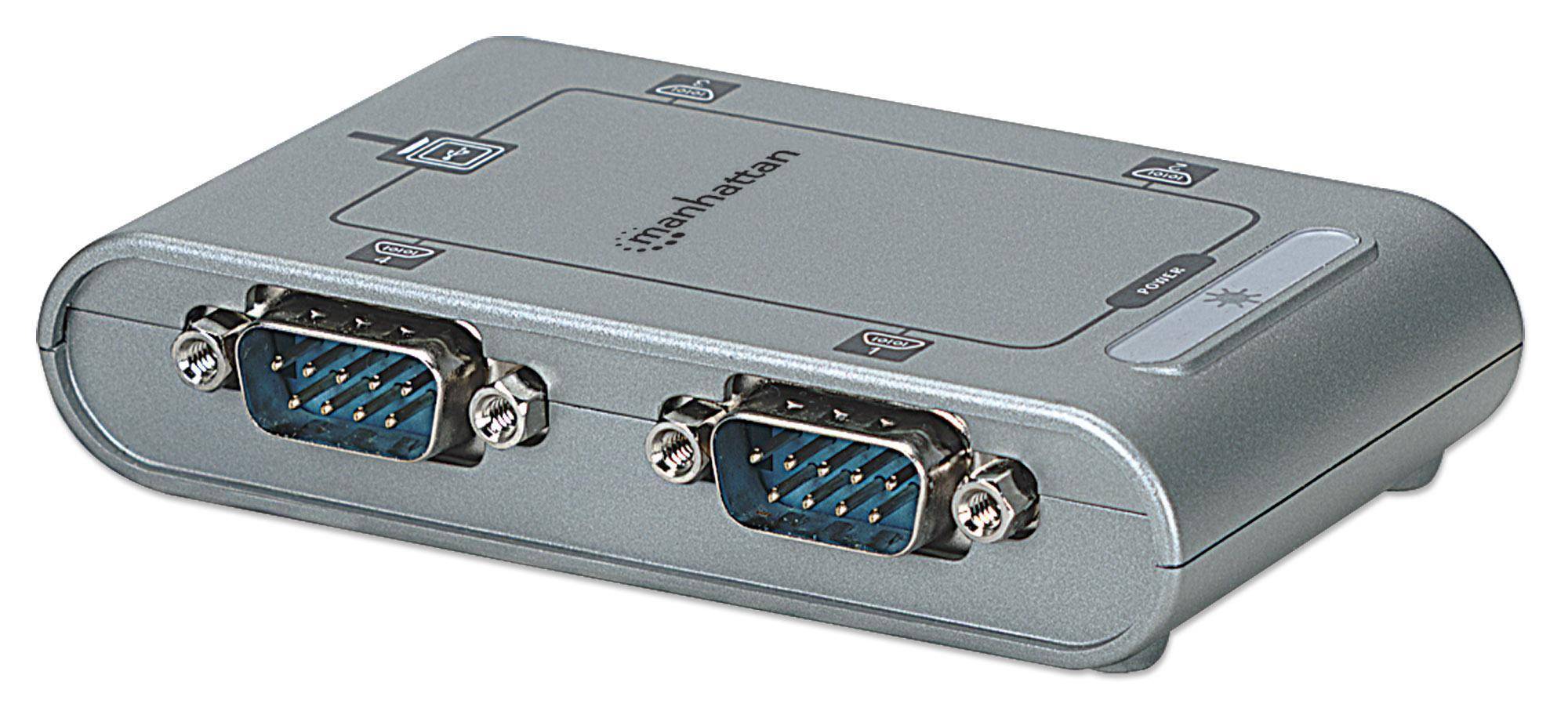 Manhattan USB 2.0 Adapter [4x D-sub stekker 9-polig - 1x USB 2.0 bus B] 151047 45.00 cm-3