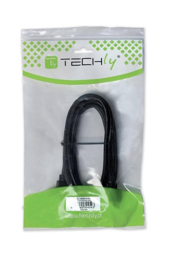 TECHly ICOC-HDMI-B-015 Netwerkkabel, patchkabel HDMI Aansluitkabel HDMI-A-stekker 1.80 m Zwart Vergulde steekcontacten-8