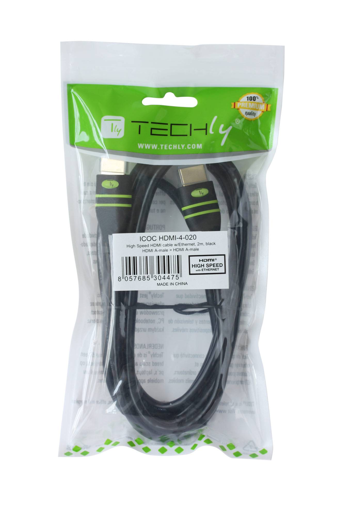 Techly HDMI-kabel hoge snelheid met Ethernet met ferriet 15m sw-9