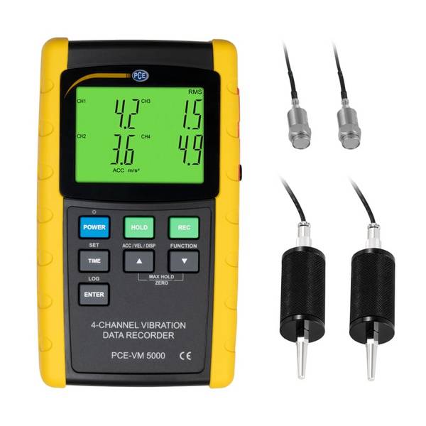 PCE Instruments PCE-VM 5000-KIT Versnellingsmeter 5 %