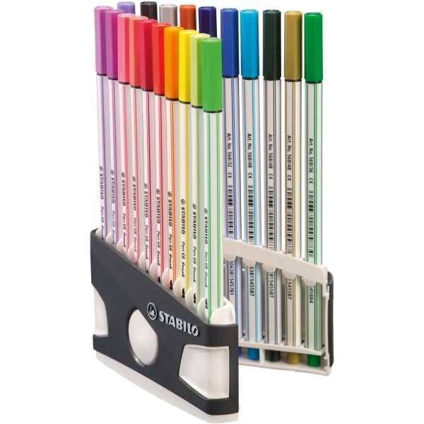 Brushstift STABILO Pen 568 Arty Colorparade à 20 kleuren-1