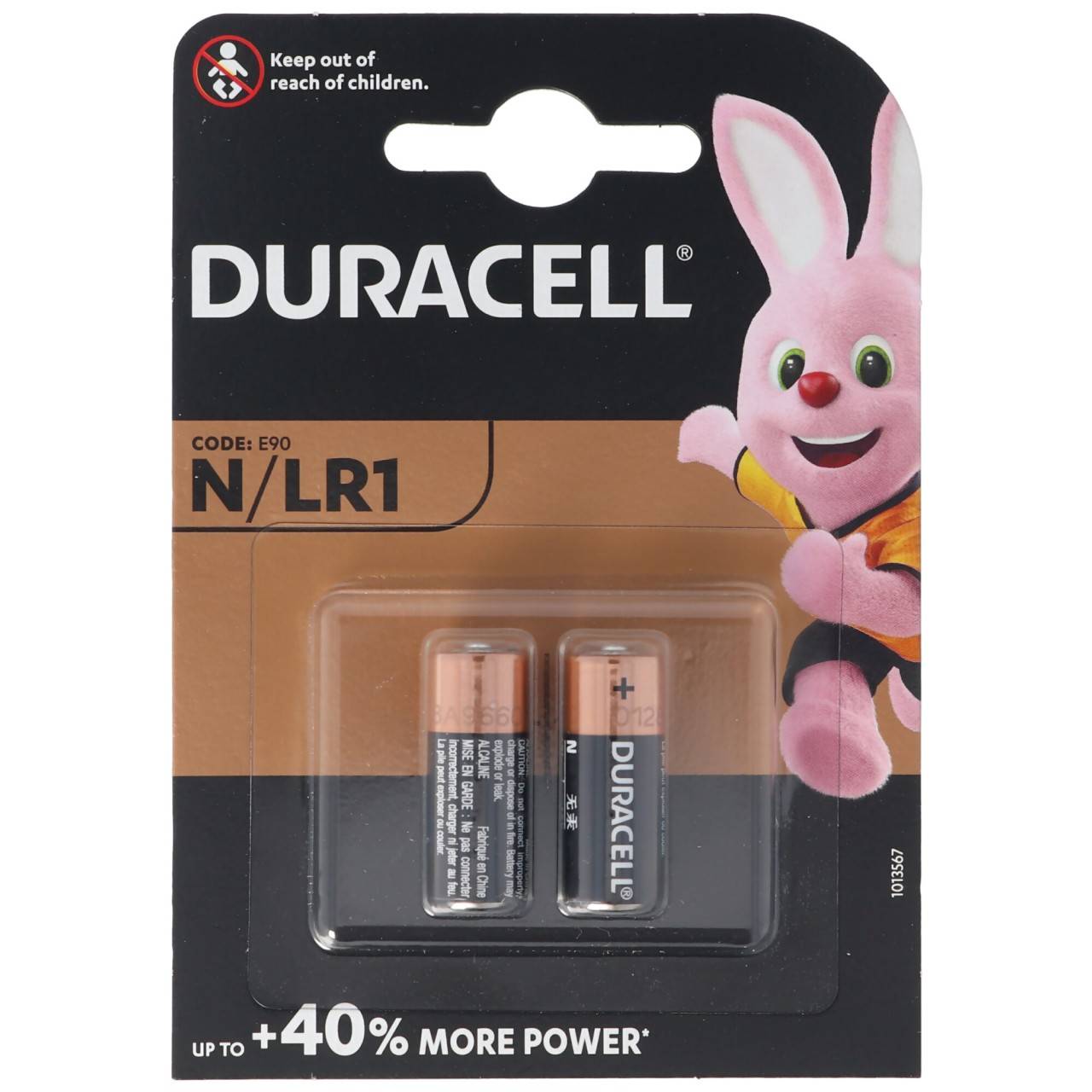 Duracell Alkaline 2 x N 1,5V LR1 MN9100 2 op blister - 1 - blister - zwart-0